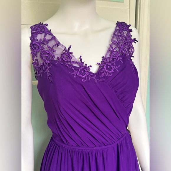 12 Alfred Angelo Regency Royal Purple Bridesmaid Dress Mother Bride Groom Gown - Picture 2 of 3